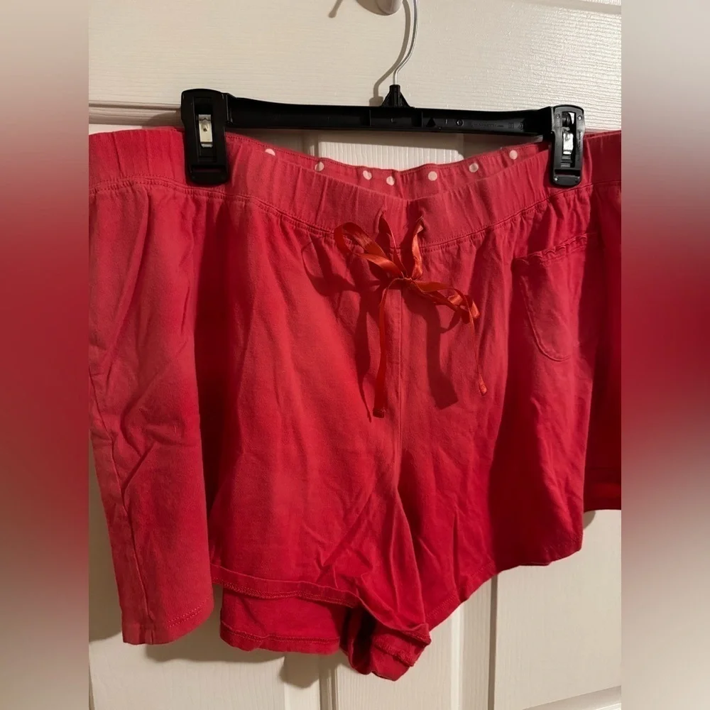 Cacique elastic waist drawstring cotton pajama shorts pocket size 18/20